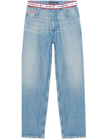 Balenciaga прямые джинсы с логотипом