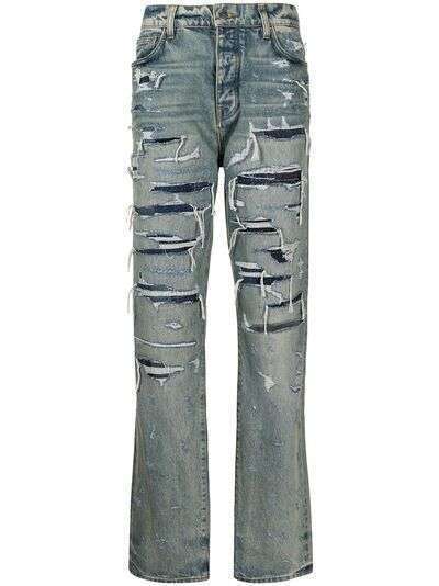 AMIRI прямые джинсы с эффектом потертости