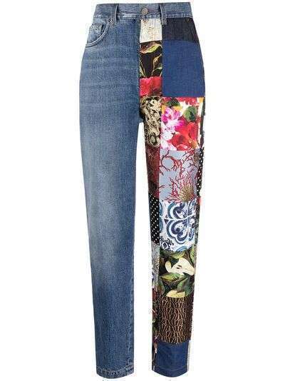 Dolce & Gabbana прямые джинсы в технике пэчворк