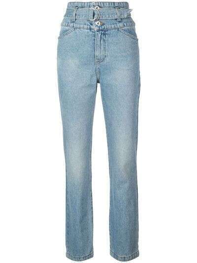 Jonathan Simkhai джинсы с завышенной талией и поясом