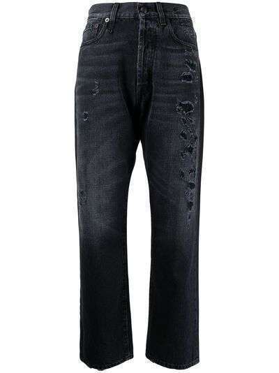 R13 lace-up straight jeans