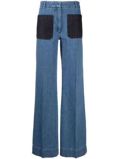 Victoria Beckham джинсы с завышенной талией и накладными карманами