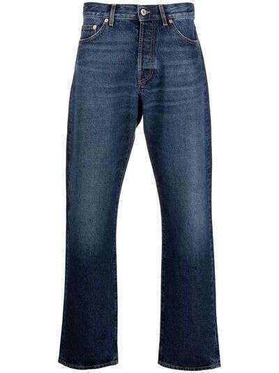 Valentino прямые джинсы с нашивкой-логотипом