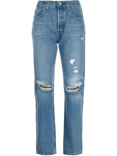 Levi's джинсы 501 с эффектом потертости
