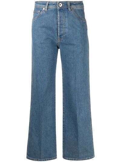 LANVIN embroidered-logo straight-leg jeans