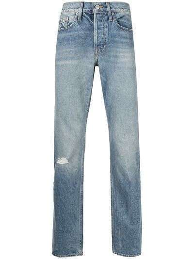 FRAME прямые джинсы с эффектом потертости