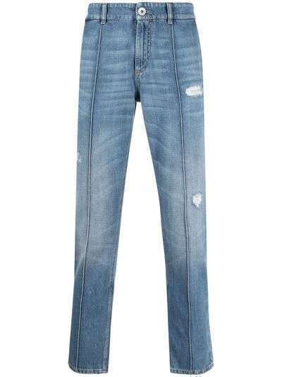 Brunello Cucinelli джинсы с эффектом потертости