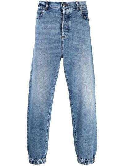 Balmain узкие джинсы с эффектом потертости