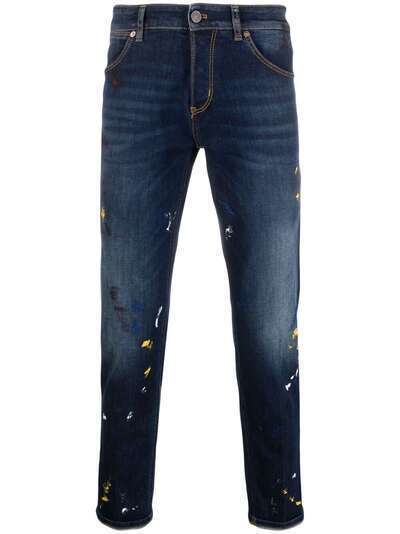 Pt05 узкие джинсы с эффектом разбрызганной краски