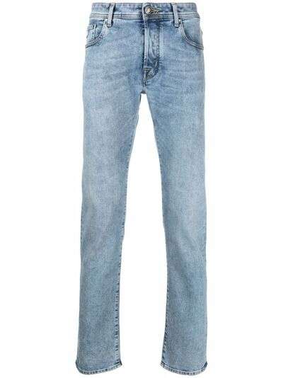 Jacob Cohen узкие джинсы с нашивкой-логотипом