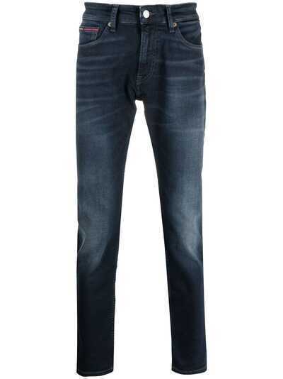 Tommy Hilfiger узкие джинсы с эффектом потертости