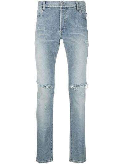Balmain узкие джинсы с прорезями