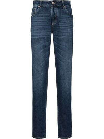 Brunello Cucinelli узкие джинсы с эффектом потертости