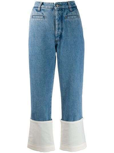 LOEWE укороченные джинсы с подворотами
