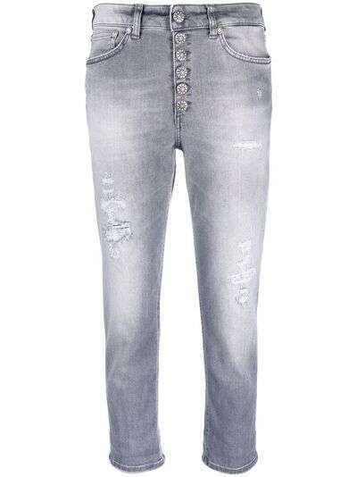 DONDUP укороченные джинсы с эффектом потертости