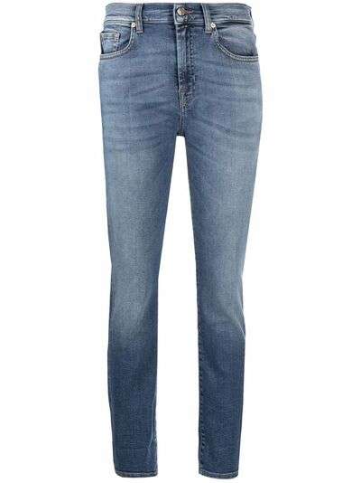 7 For All Mankind укороченные джинсы с завышенной талией
