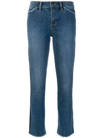 Tory Burch укороченные джинсы с необработнными краями