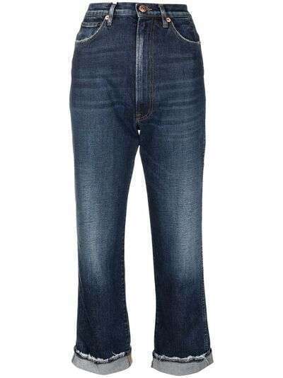 3x1 high-waisted turn-up cropped jeans