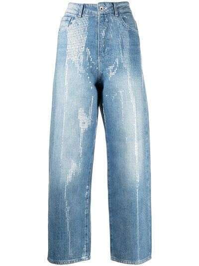 Emporio Armani укороченные джинсы с пайетками