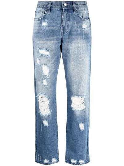 Michael Michael Kors джинсы широкого кроя с эффектом потертости