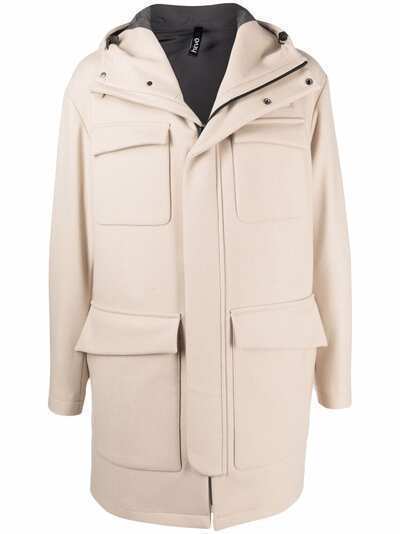 Hevo hooded duffle coat