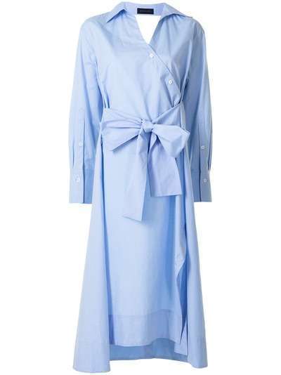 Eudon Choi платье-рубашка с завязками
