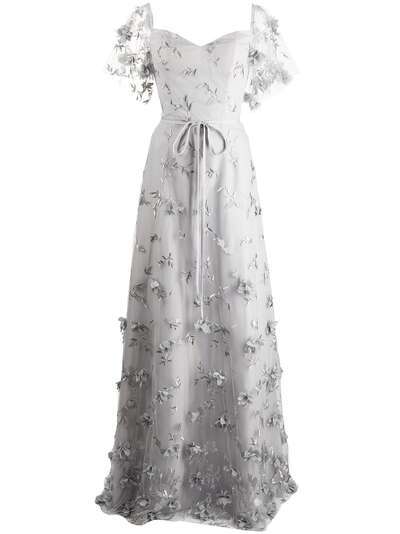 Marchesa Notte Bridesmaids платье Portici с цветочной вышивкой