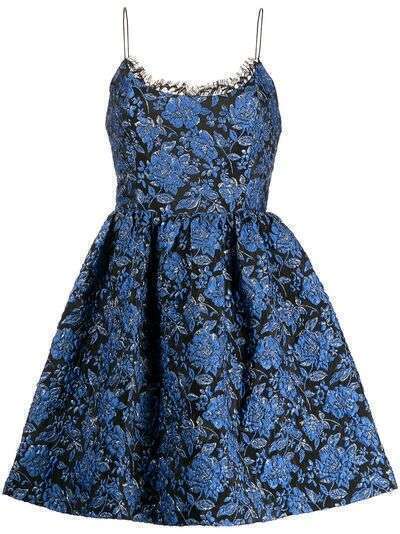 Alice+Olivia floral-print sleeveless mini dress