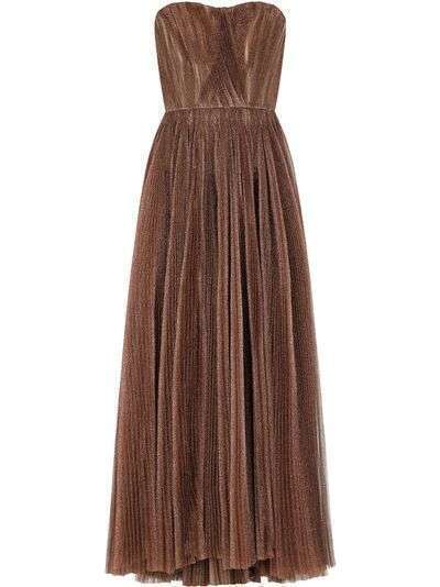 Dolce & Gabbana длинное платье с эффектом металлик