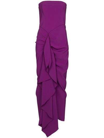 Solace London платье миди Thalia с драпировкой