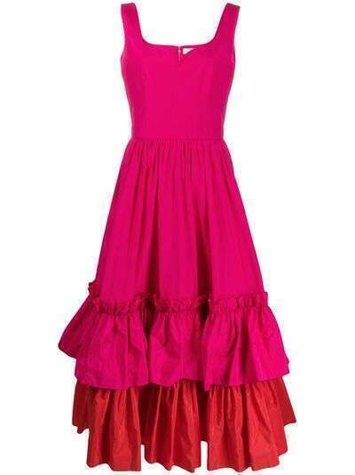 Alexander McQueen двухцветное ярусное платье с оборками