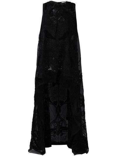 Alexander McQueen платье асимметричного кроя из тюля