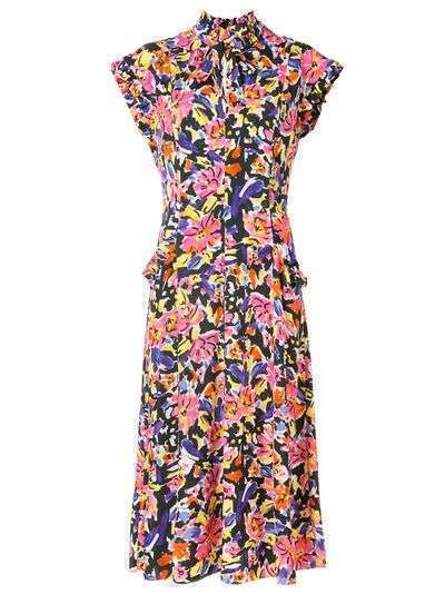 Rebecca Vallance платье миди с оборками и цветочным принтом