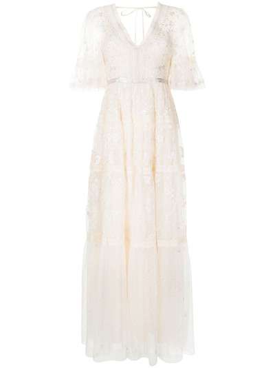 Needle & Thread кружевное платье Midsummer с вышивкой