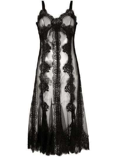 Dolce & Gabbana расклешенное кружевное платье