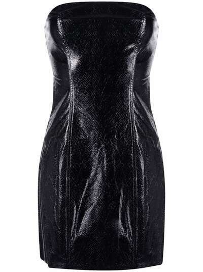 ROTATE платье Herla из искусственной кожи с жатым эффектом