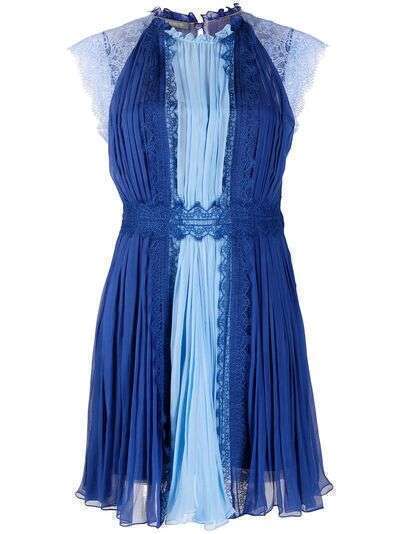 Alberta Ferretti двухцветное плиссированное платье