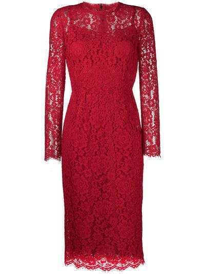 Dolce & Gabbana кружевное платье миди