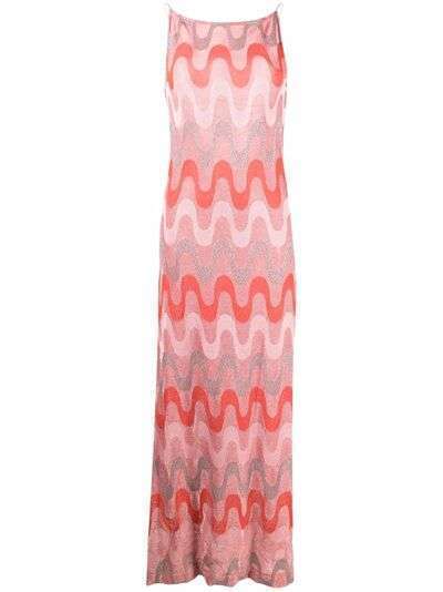 M Missoni zigzag-knit long dress