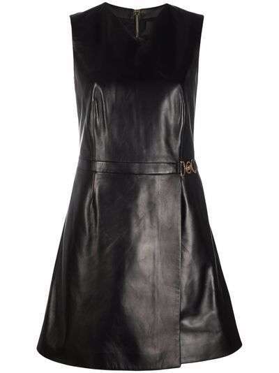 Versace платье мини с запахом и декором Medusa