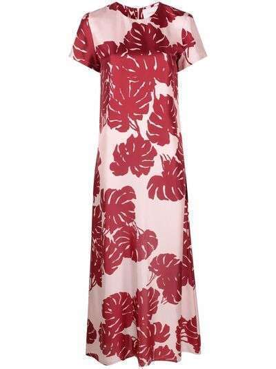 La DoubleJ расклешенное платье макси с цветочным принтом