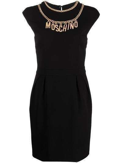 Moschino платье мини с логотипом