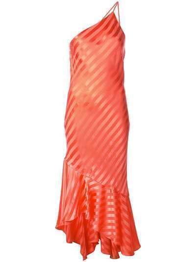 Michelle Mason платье на одно плечо с оборкой на подоле