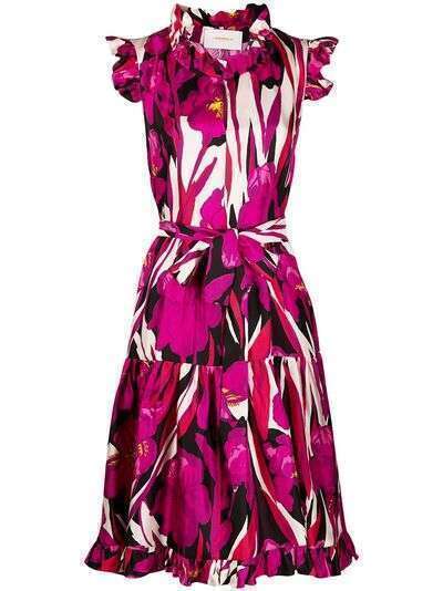 La Doublej платье с цветочным принтом и оборками