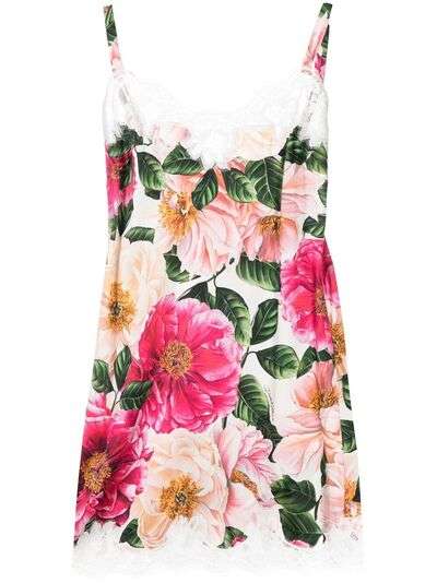 Dolce & Gabbana платье-трапеция с цветочным принтом