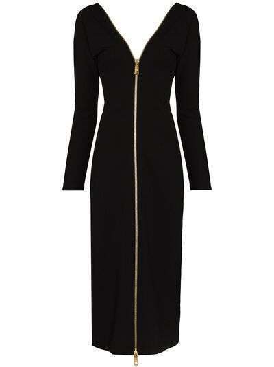 Dolce & Gabbana платье на молнии с V-образным вырезом