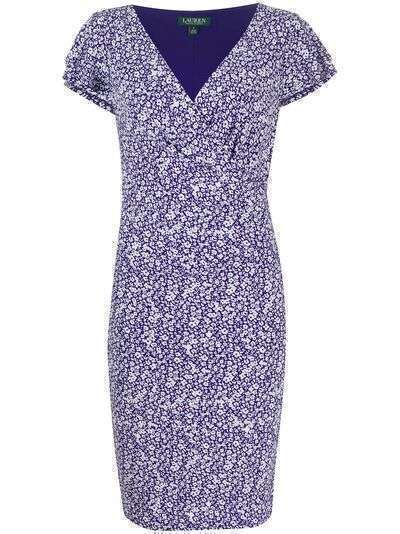 Lauren Ralph Lauren платье с цветочным принтом и V-образным вырезом