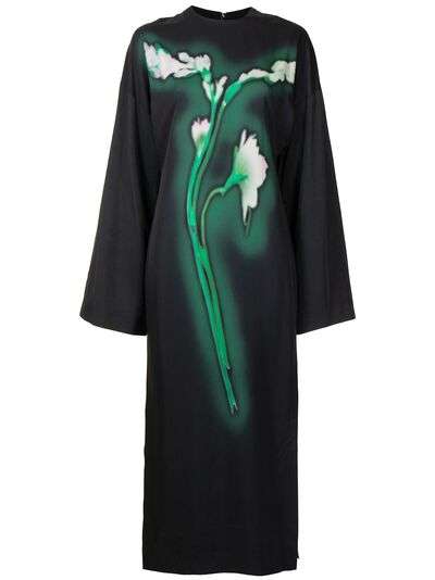 SAMUEL GUÌ YANG платье-трапеция с цветочным принтом