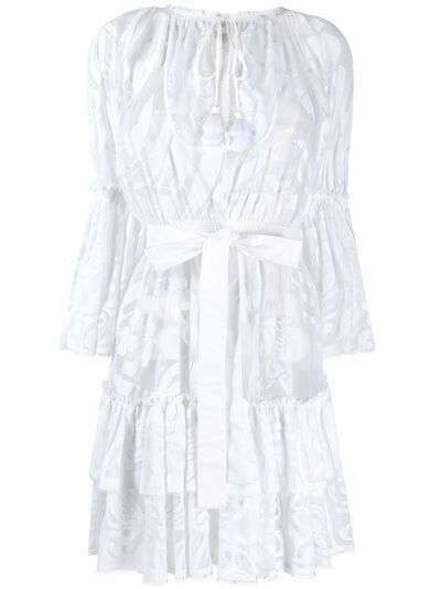 Emilio Pucci короткое сетчатое платье с цветочным узором