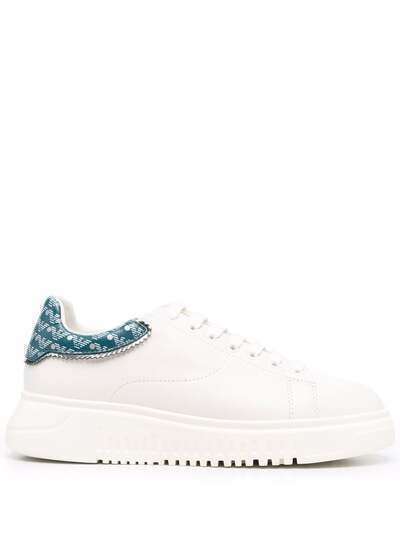 Emporio Armani monogram heel-counter sneakers